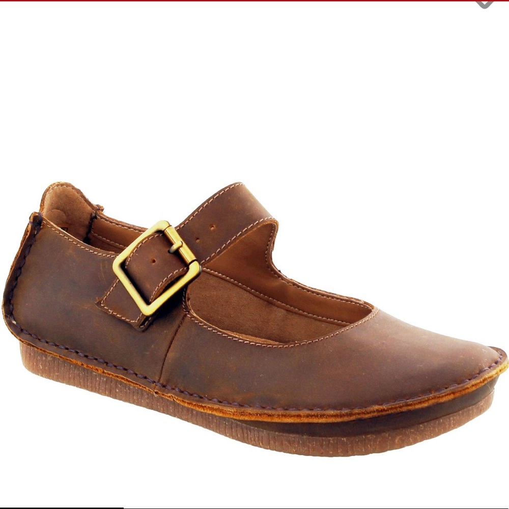CLARKS Artisan Janey June Leather Mary Jane Shoes